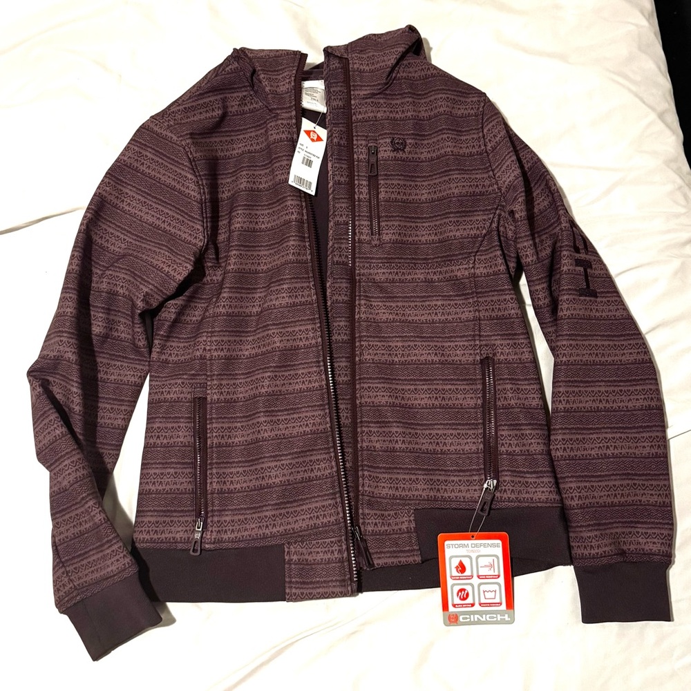 Cinch Women’s Purple Zip Fleece Lined Jacket Waterproof NWT